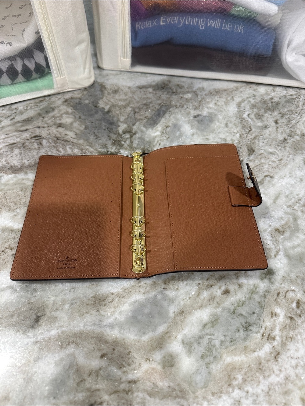 Brown canvas Medium size Agenda. NO BRAND - Picture 2 of 10